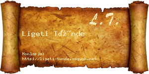 Ligeti Tünde névjegykártya