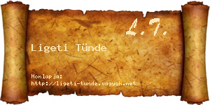 Ligeti Tünde névjegykártya